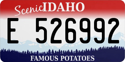 ID license plate E526992