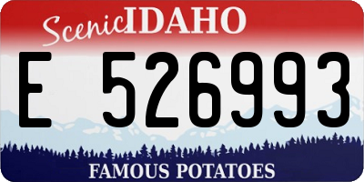 ID license plate E526993