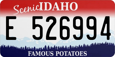 ID license plate E526994