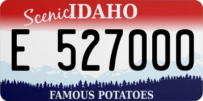 ID license plate E527000