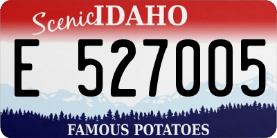 ID license plate E527005
