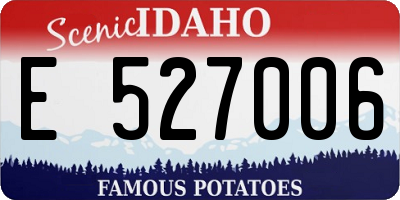 ID license plate E527006