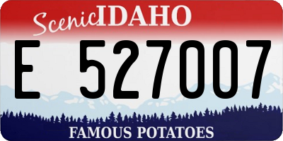 ID license plate E527007