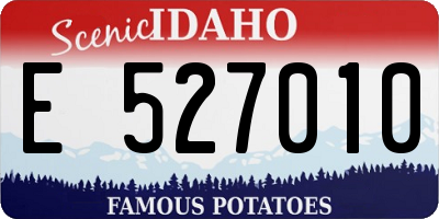 ID license plate E527010