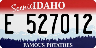 ID license plate E527012