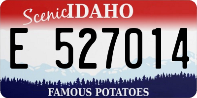 ID license plate E527014