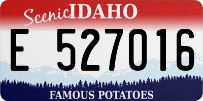 ID license plate E527016