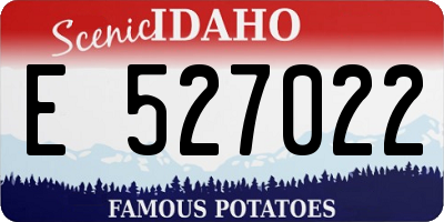 ID license plate E527022