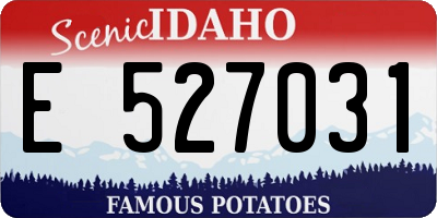 ID license plate E527031