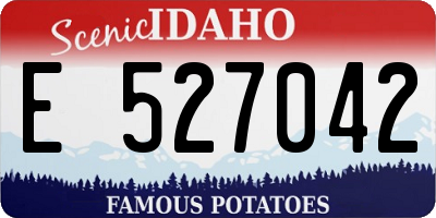 ID license plate E527042