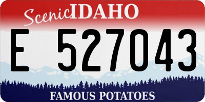 ID license plate E527043