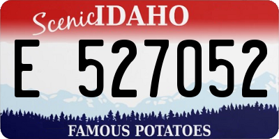 ID license plate E527052