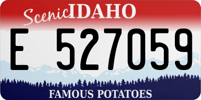 ID license plate E527059