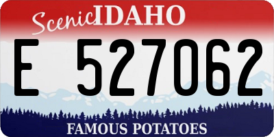 ID license plate E527062