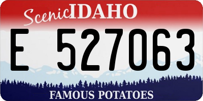 ID license plate E527063