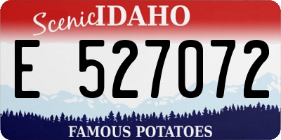 ID license plate E527072