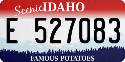 ID license plate E527083