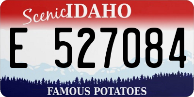 ID license plate E527084