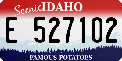 ID license plate E527102