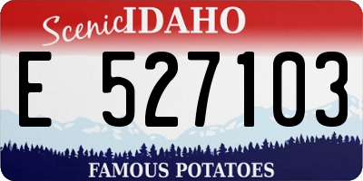 ID license plate E527103