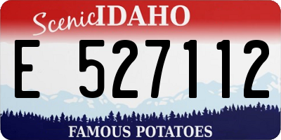 ID license plate E527112