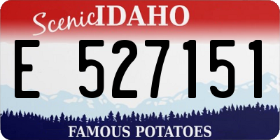 ID license plate E527151