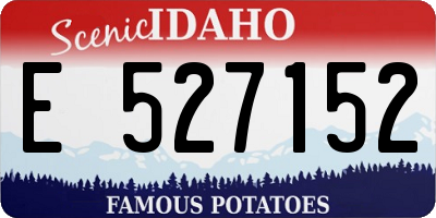 ID license plate E527152