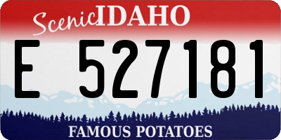 ID license plate E527181