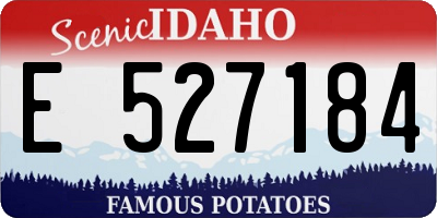 ID license plate E527184