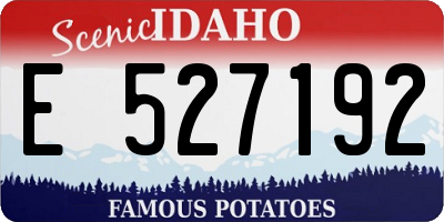 ID license plate E527192