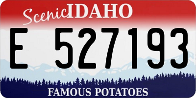 ID license plate E527193