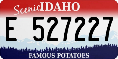 ID license plate E527227