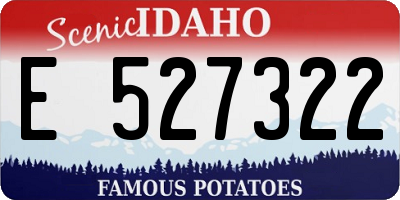 ID license plate E527322