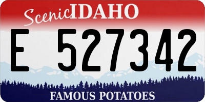 ID license plate E527342