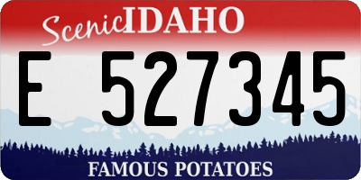 ID license plate E527345