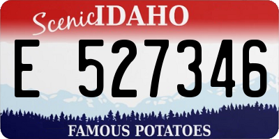 ID license plate E527346