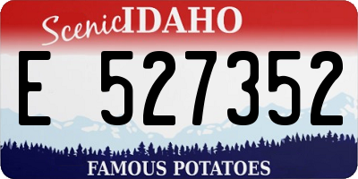 ID license plate E527352