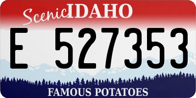 ID license plate E527353