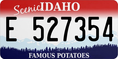 ID license plate E527354