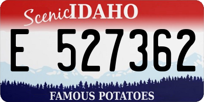 ID license plate E527362