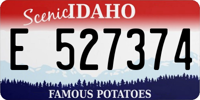 ID license plate E527374