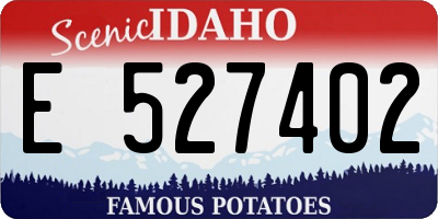 ID license plate E527402