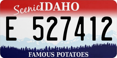 ID license plate E527412