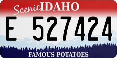 ID license plate E527424