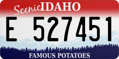 ID license plate E527451