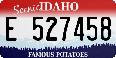 ID license plate E527458