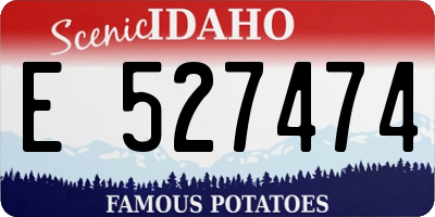 ID license plate E527474