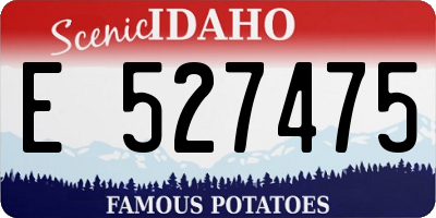 ID license plate E527475