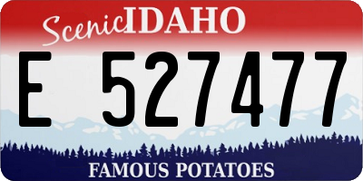ID license plate E527477