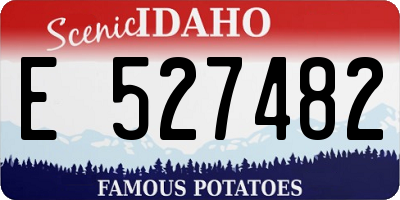 ID license plate E527482